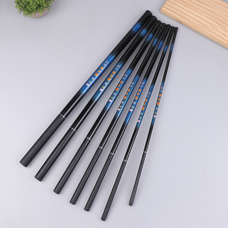 Fishing Rod Spinning - คันเบ็ดตกปลาแบบยืดหดได้ ทำจากไฟเบอร์กลาส ขนาด 2.1/2.7/3.6/4.5/5.4/6.3/7.2 เมตร คันเบ็ดสปินนิ่ง