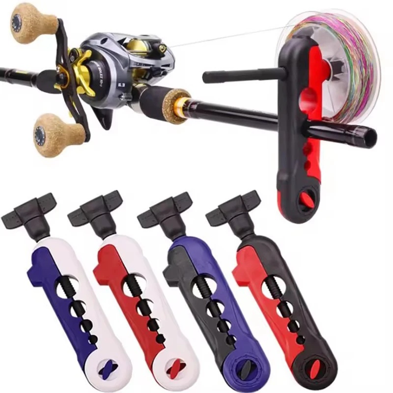 Fishing Rod Combo - เครื่องม้วนสายเบ็ดแบบพกพา ปรับได้สำหรับขนาดต่างๆ ใช้ได้กับรอกเบ็ด บобин รอกม้วนสาย และสายเบ็ด