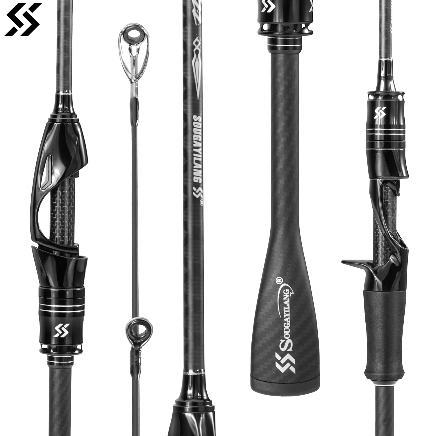 Fishing Rod Guide Replacement - คันเบ็ดตกปลา Sougayilang คาร์บอนเต็มตัว ปลายคันแข็งแรง ไวต่อแรงกด ด้ามจับกันลื่นในตัว