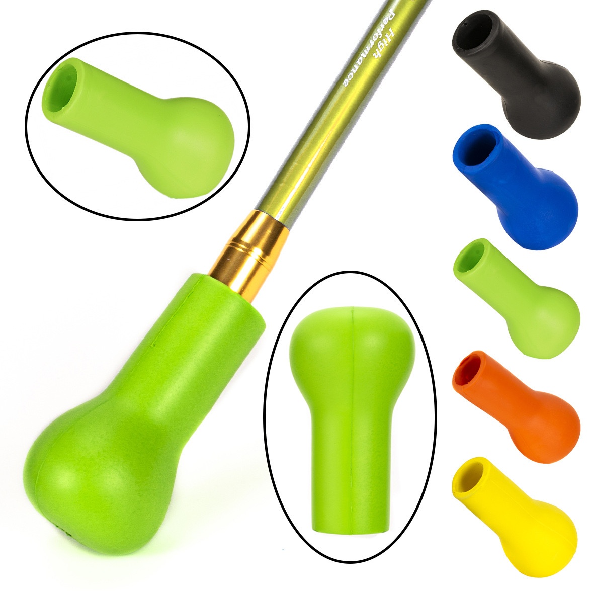 Fishing Rod Case - 1ชิ้นตัวยึดคันเบ็ดที่วางคันเบ็ดทรงกลมฝาครอบป้องกันอุปกรณ์ตกปลา