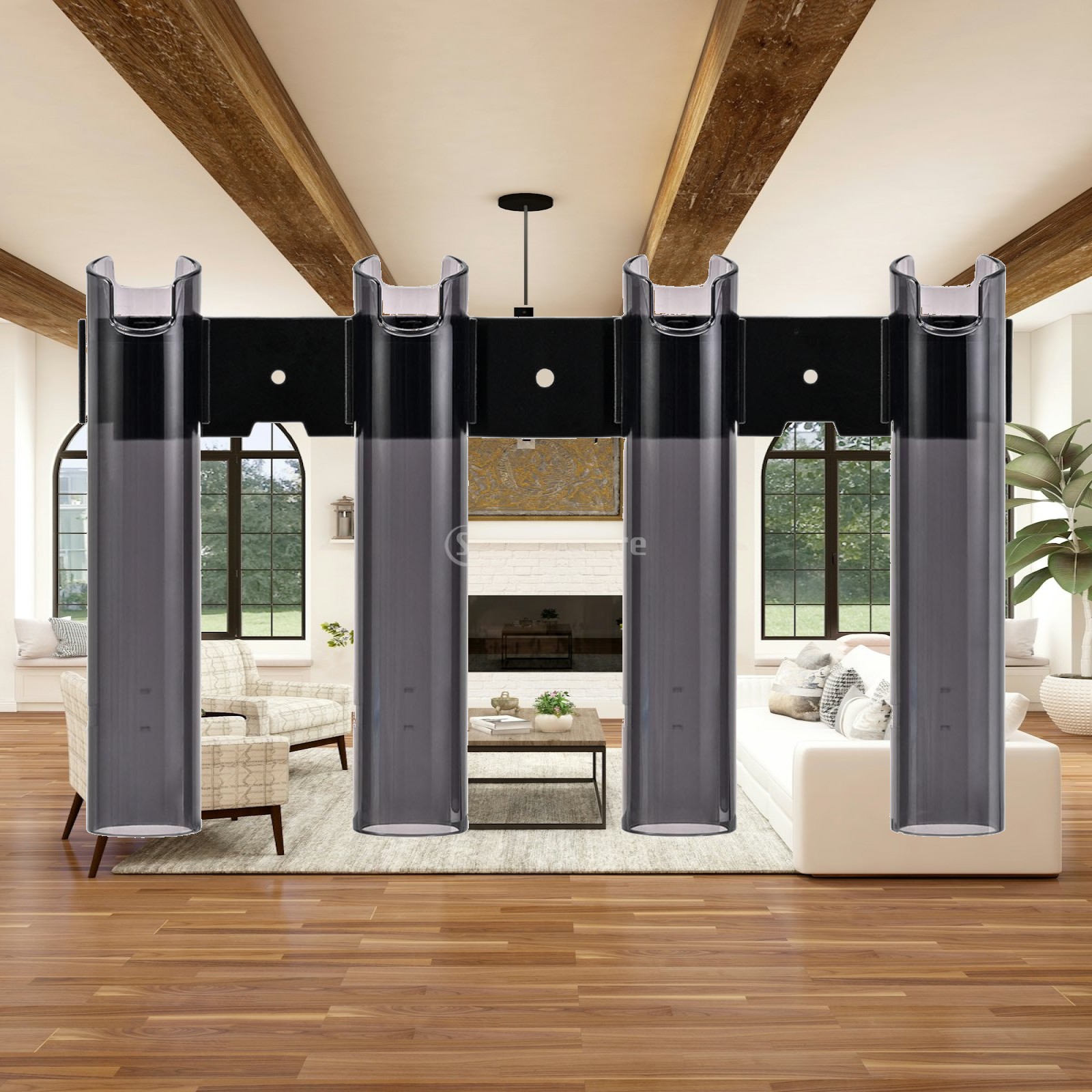 Fishing Rod Rack - ที่วางคันเบ็ดตกปลาแบบสามท่อ ทำจากสแตนเลส สำหรับวางคันเบ็ดแนวตั้ง ใช้ได้ทั้งน้ำจืดและน้ำเค็ม