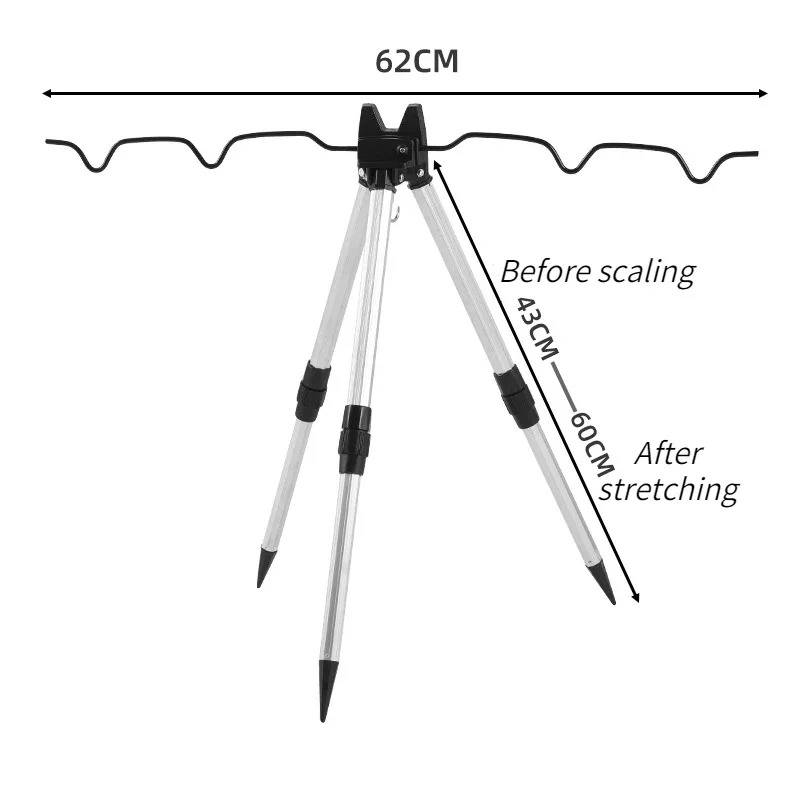 ชุดอุปกรณ์ตกปลา 1 ชุด ขาตั้งคั - Fishing Rod Telescopic บทวิจารณ์และราคา