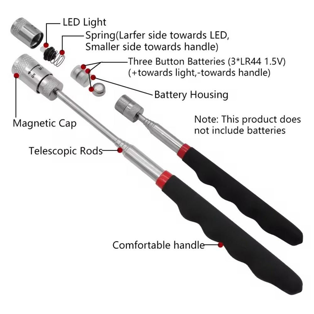 ปากกาแม่เหล็กแบบยืดหดได้พร้อมไ - Fishing Rod Telescopic บทวิจารณ์และราคา