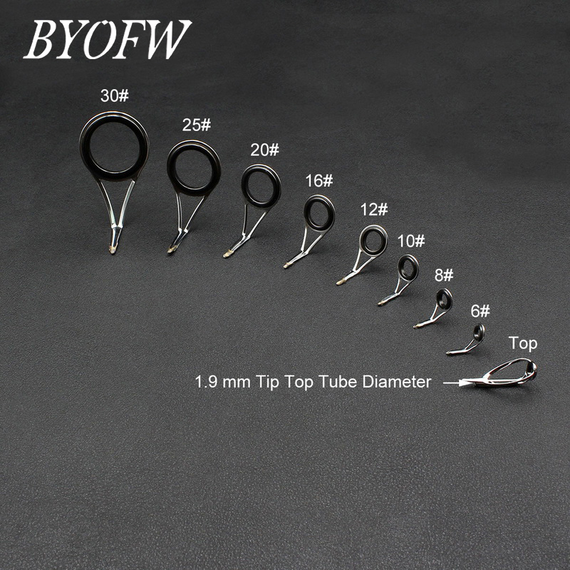 Byofw 9ชิ้นห่วงสแตนเลสเซรามิคเ - Fishing Rod Guide Replacement บทวิจารณ์และราคา