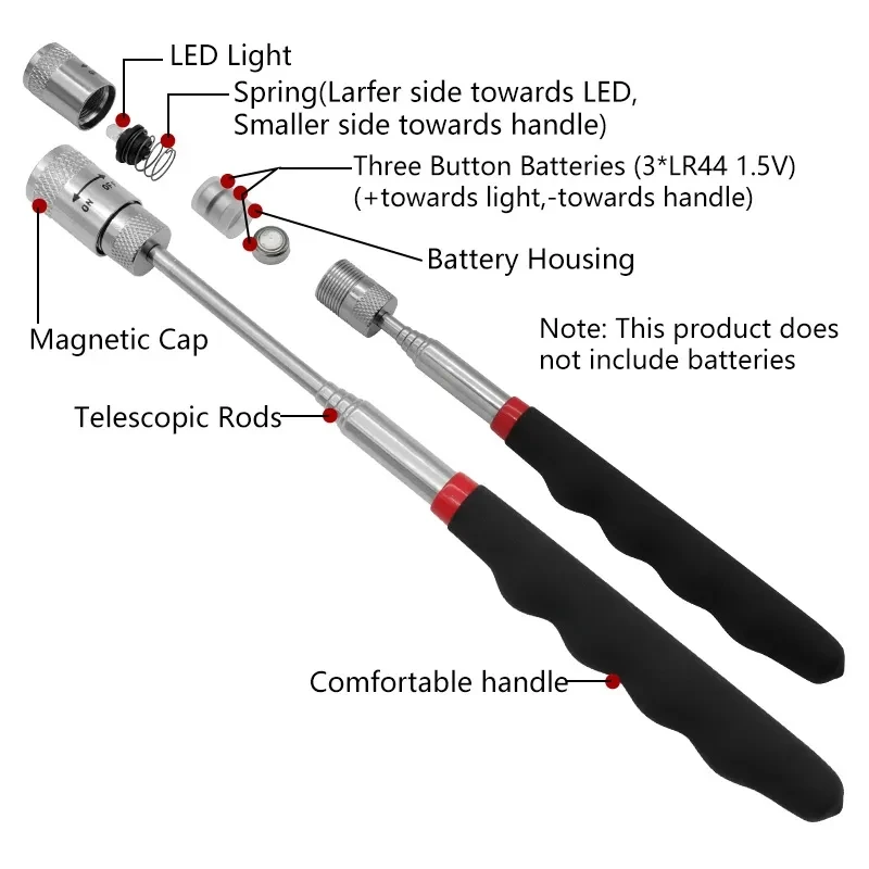 Telescopic Magnetic ปากกา LED  - Fishing Rod Telescopic บทวิจารณ์และราคา