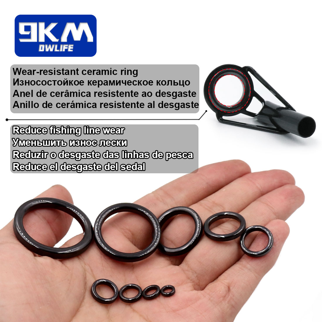 5 ชิ้นตกปลา Rod Tip Guides ชุด - Fishing Rod Guide Replacement บทวิจารณ์และราคา