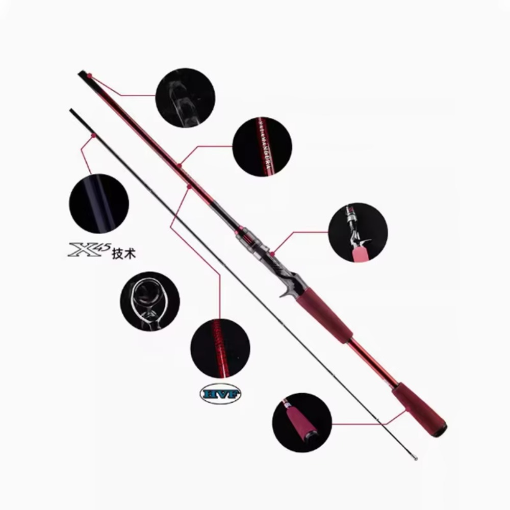 คันเบ็ดตกปลาคาร์บอนไฟเบอร์ สำห - Fishing Rod Spinning บทวิจารณ์และราคา