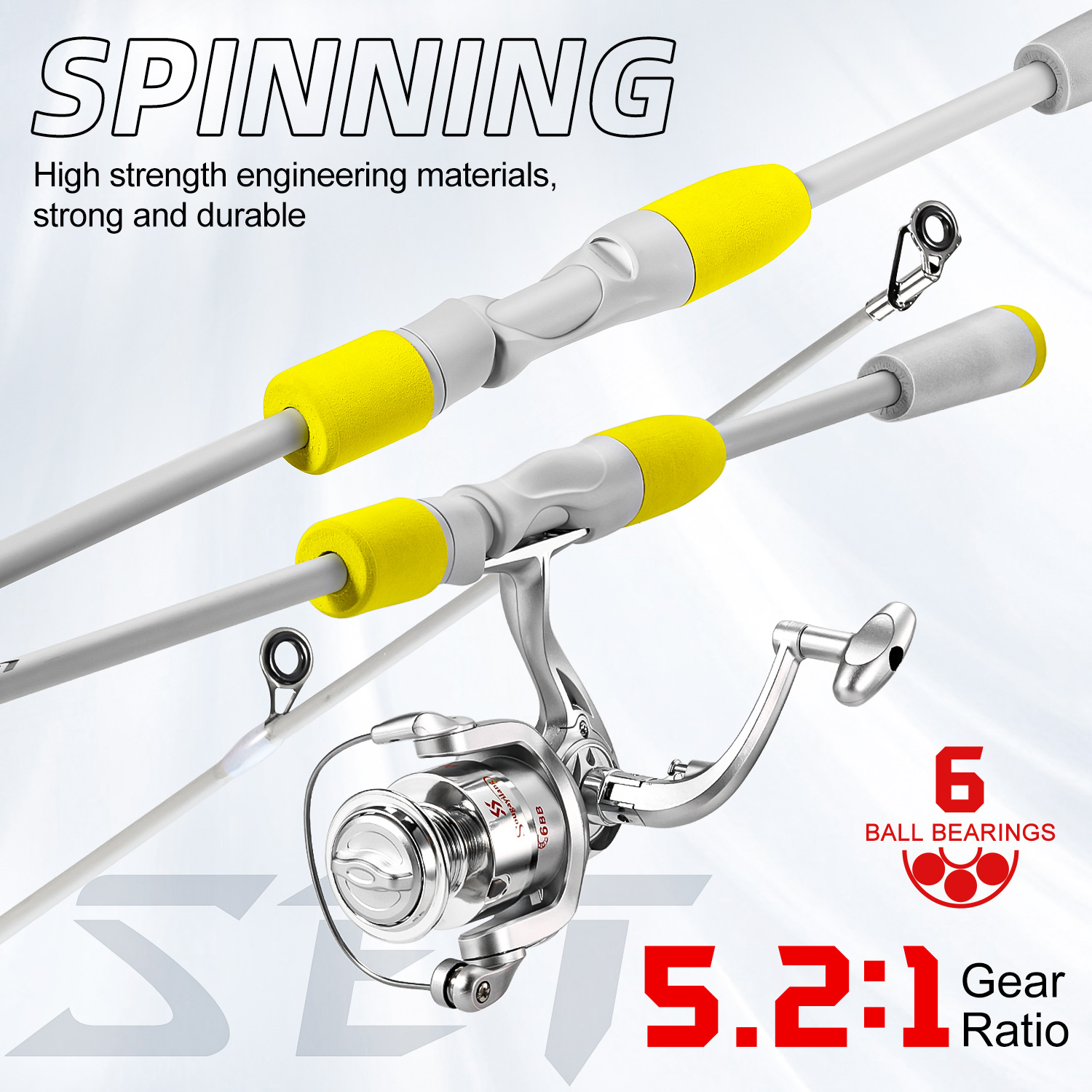 ชุดคันเบ็ดตกปลาแบบสปินนิ่ง 2 ท - Fishing Rod Carbon Fiber บทวิจารณ์และราคา
