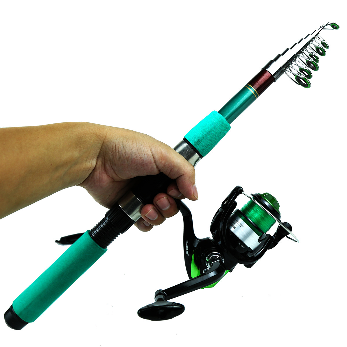 ชุดคันเบ็ดตกปลาแบบพกพา น้ำหนัก - Fishing Rod Spinning บทวิจารณ์และราคา