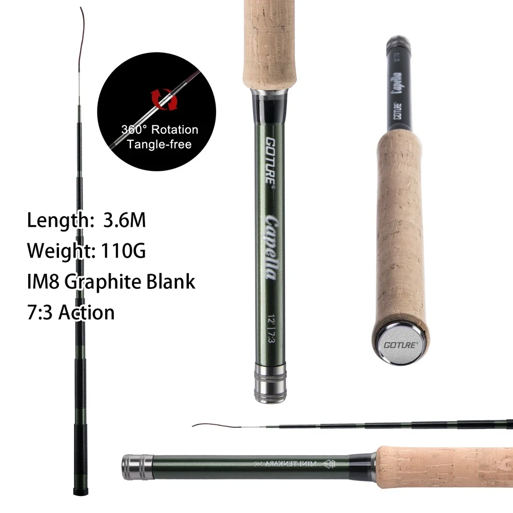 ชุดคันเบ็ดตกปลาแบบเท็นคาร่า Go - Fishing Rod Carbon Fiber บทวิจารณ์และราคา